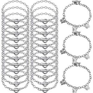 Bulk Bracelet Chains for DIY Jewelry Making Toggle Clasp Link Chains for Women